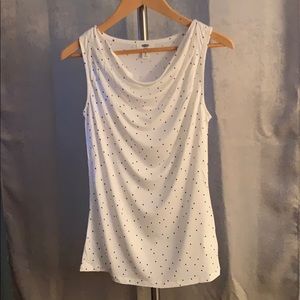 Cowl neck sleeveless blouse